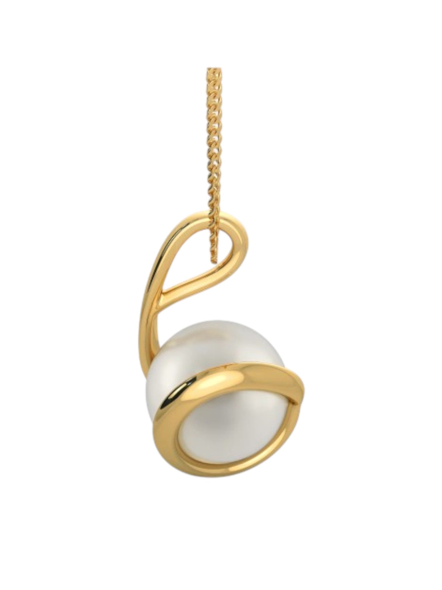 925 Sterling Silver Minimalist Design CZ Stones Gold Plated Pendant With Chain For Women By Kesardeep